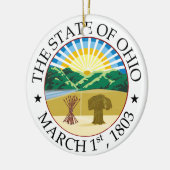 Ohio-Zeichen Keramik Ornament (Links)