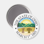 Ohio-Zeichen Magnet (Vorderseite/Rückseite)