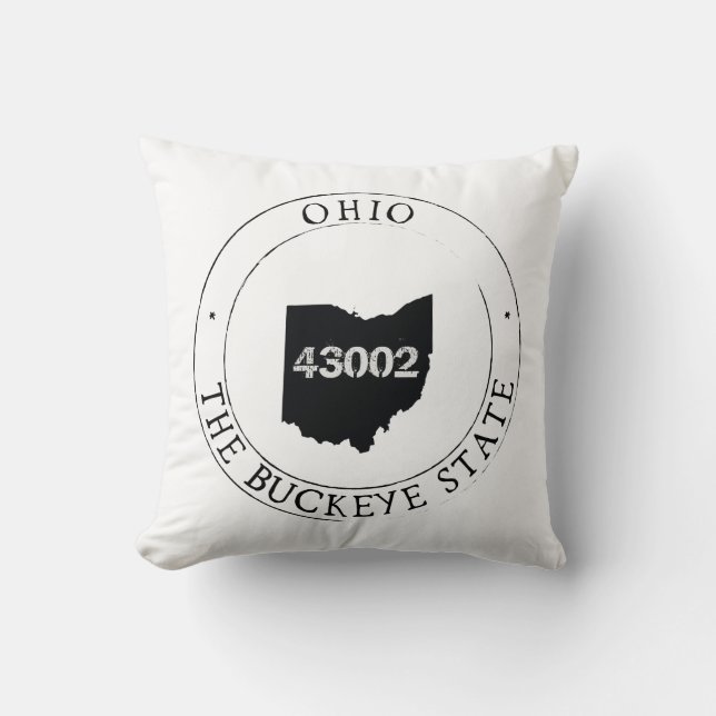 Ohio Zip Code Pillow Kissen (Vorderseite)