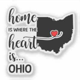 Ohio Zuhause ist das Herz Aufkleber
