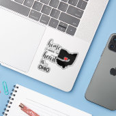 Ohio Zuhause ist das Herz Aufkleber (Laptop mit iPhone)