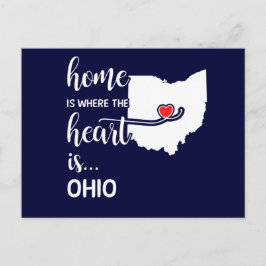 Ohio Zuhause ist das Herz Postkarte