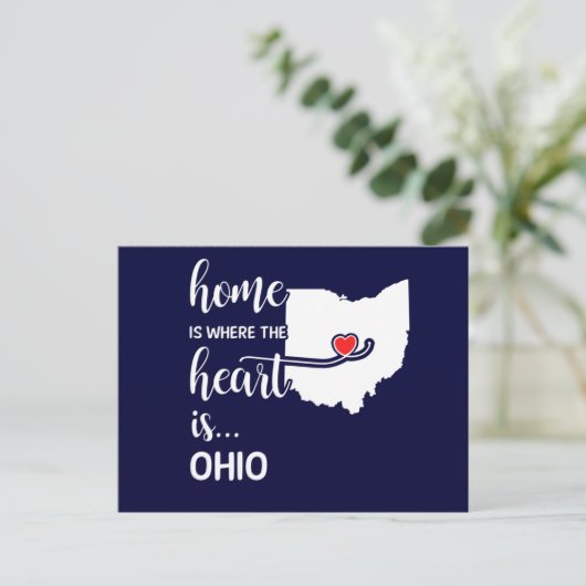 Ohio Zuhause ist das Herz Postkarte (Stehend Vorderseite)