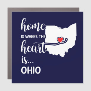 Ohio Zuhause ist der Ort, an dem das Herz liegt Auto Magnet