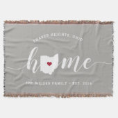 Ohio Zuhause Staat Personalisiert Decke (Vorderseite)
