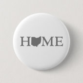 Ohio ZUHAUSE Staat Shaped Letter Ohioan Buckeye Button (Vorderseite)
