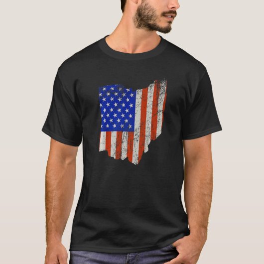Ohio Zuhause Usa Flag T-Shirt (Vorderseite)