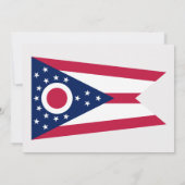 Ohioan Flag, Flagge von Ohio Hochzeit Einladung (Rückseite)