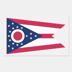 Ohioan Flag, Flagge von Ohio Rechteckiger Aufkleber