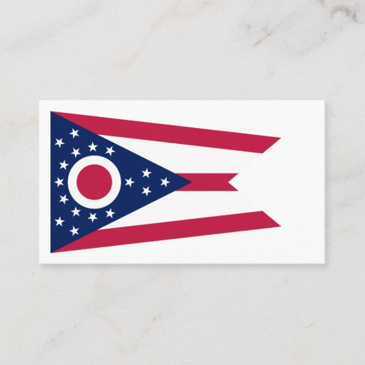 Ohioan Flag, Flagge von Ohio Visitenkarte (Vorderseite)