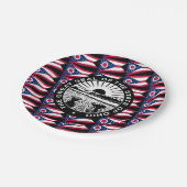 Ohioan Flag & Seal, Ohio Pappteller (Schrägansicht)