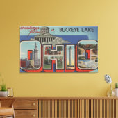 OhioBuckeyeSeeGroße Letter-SzenenOhio Leinwanddruck (Insitu (Wohnzimmer))