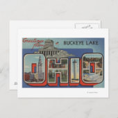 OhioBuckeyeSeeGroße Letter-SzenenOhio Postkarte (Vorne/Hinten)