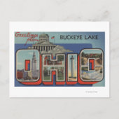 OhioBuckeyeSeeGroße Letter-SzenenOhio Postkarte (Vorderseite)