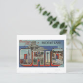 OhioBuckeyeSeeGroße Letter-SzenenOhio Postkarte (Stehend Vorderseite)