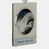 Ohiopyle Falls in Pennsylvania Banner-Ornament Silber (Rechts)