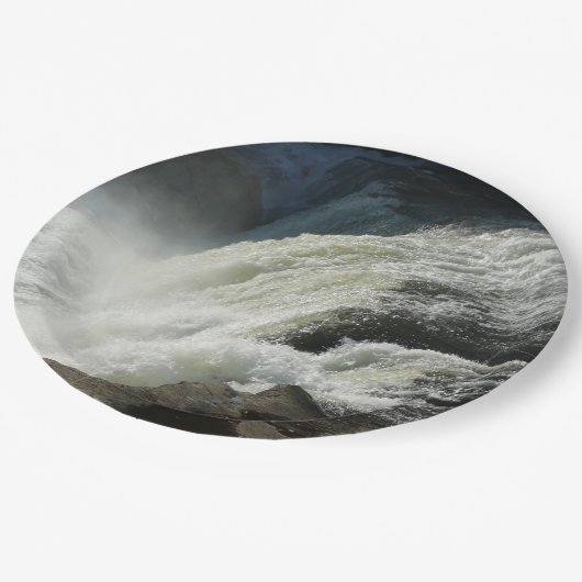 Ohiopyle Falls in Pennsylvania Pappteller (Schrägansicht)