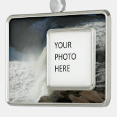 Ohiopyle Falls in Pennsylvania Rahmen-Ornament Silber (Links)