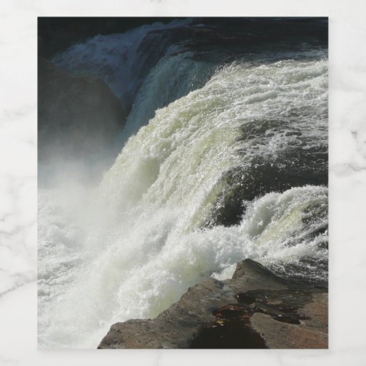 Ohiopyle Falls in Pennsylvania Weinetikett (Einzelnes Label)