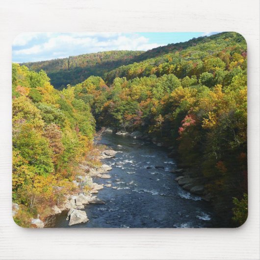 Ohiopyle Fluss im Herbst I Pennsylvania Herbst Mousepad (Vorne)