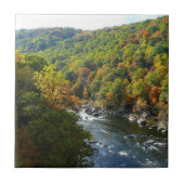 Ohiopyle Fluss im Herbst II Pennsylvania Herbst Fliese (Vorderseite)