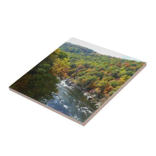 Ohiopyle Fluss im Herbst II Pennsylvania Herbst Fliese (Seite)