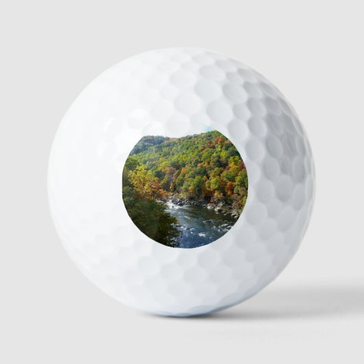 Ohiopyle Fluss im Herbst II Pennsylvania Herbst Golfball (Vorderseite)