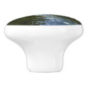 Ohiopyle Fluss im Herbst II Pennsylvania Herbst Keramikknauf (Seitenansicht)