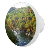 Ohiopyle Fluss im Herbst II Pennsylvania Herbst Keramikknauf (Rechts)