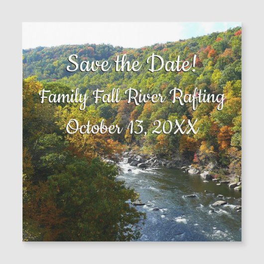 Ohiopyle Fluss im Herbst II Pennsylvania Herbst Magnetkarte (Vorderseite)