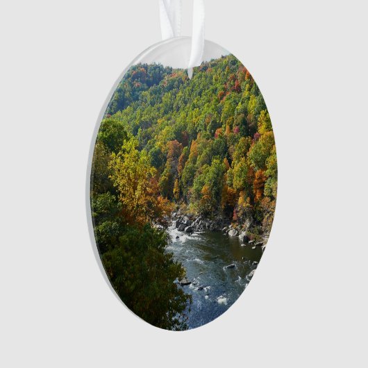 Ohiopyle Fluss im Herbst II Pennsylvania Herbst Ornament (Vorderseite)