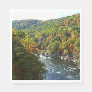 Ohiopyle Fluss im Herbst II Pennsylvania Herbst Serviette