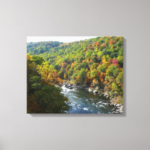 Ohiopyle River im Herbst II Pennsylvania Herbst Leinwanddruck