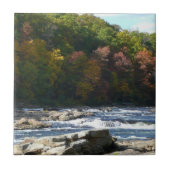Ohiopyle River Rapids in Herbst Pennsylvania Herbs Fliese (Vorderseite)