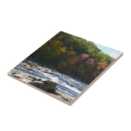 Ohiopyle River Rapids in Herbst Pennsylvania Herbs Fliese (Seite)