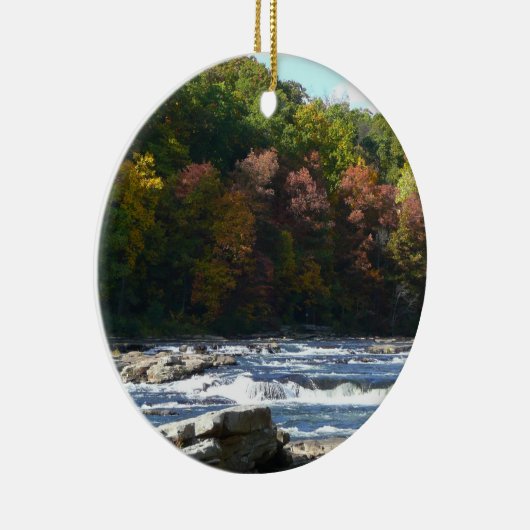 Ohiopyle River Rapids in Herbst Pennsylvania Herbs Keramik Ornament (Rechts)