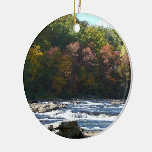 Ohiopyle River Rapids in Herbst Pennsylvania Herbs Keramik Ornament (Links)
