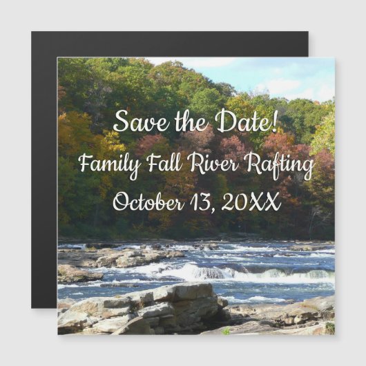 Ohiopyle River Rapids in Herbst Pennsylvania Herbs Magnetkarte (Vorne/Hinten)