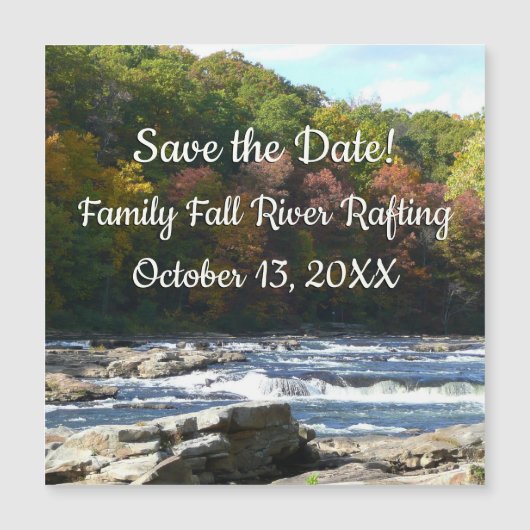 Ohiopyle River Rapids in Herbst Pennsylvania Herbs Magnetkarte (Vorderseite)