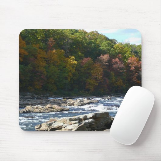 Ohiopyle River Rapids in Herbst Pennsylvania Herbs Mousepad (Mit Mouse)