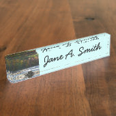 Ohiopyle River Rapids in Herbst Pennsylvania Herbs Namensplakette (Seite)