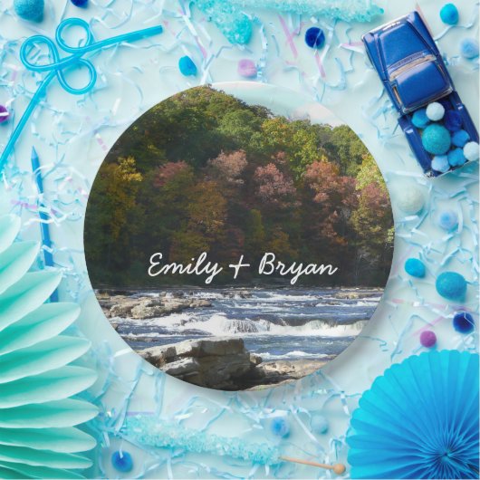 Ohiopyle River Rapids in Herbst Pennsylvania Herbs Pappteller (Party)