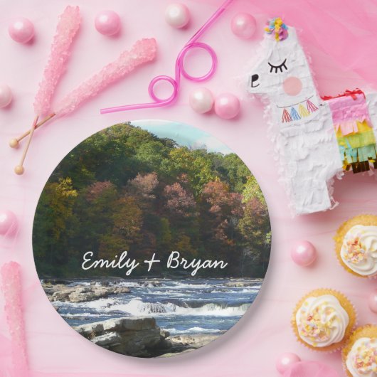 Ohiopyle River Rapids in Herbst Pennsylvania Herbs Pappteller (Party)