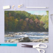 Ohiopyle River Rapids in Herbst Pennsylvania Herbs Seidenpapier (Handwerk)