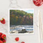 Ohiopyle River Rapids in Herbst Pennsylvania Herbs Serviette (Beispiel)
