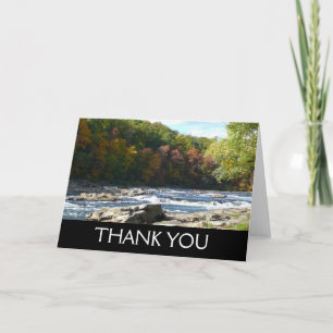 Ohiopyle River Stromschnellen im Herbst Pennsylvan Dankeskarte