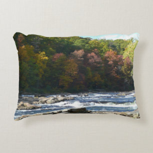 Ohiopyle River Stromschnellen im Herbst Pennsylvan Dekokissen