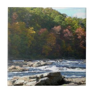 Ohiopyle River Stromschnellen im Herbst Pennsylvan Fliese