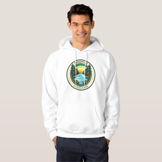 Ohiopyle Staat Park Pennsylvania Abzeichen Hoodie (Vorne ganz)