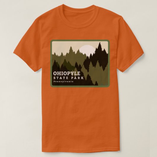 Ohiopyle Staat Park Pennsylvania Wald Sunrise T-Shirt (Design vorne)